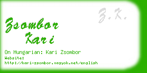 zsombor kari business card